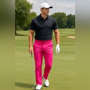 Vibrant Pink Puma Golf Pants - Stand Out on the Course